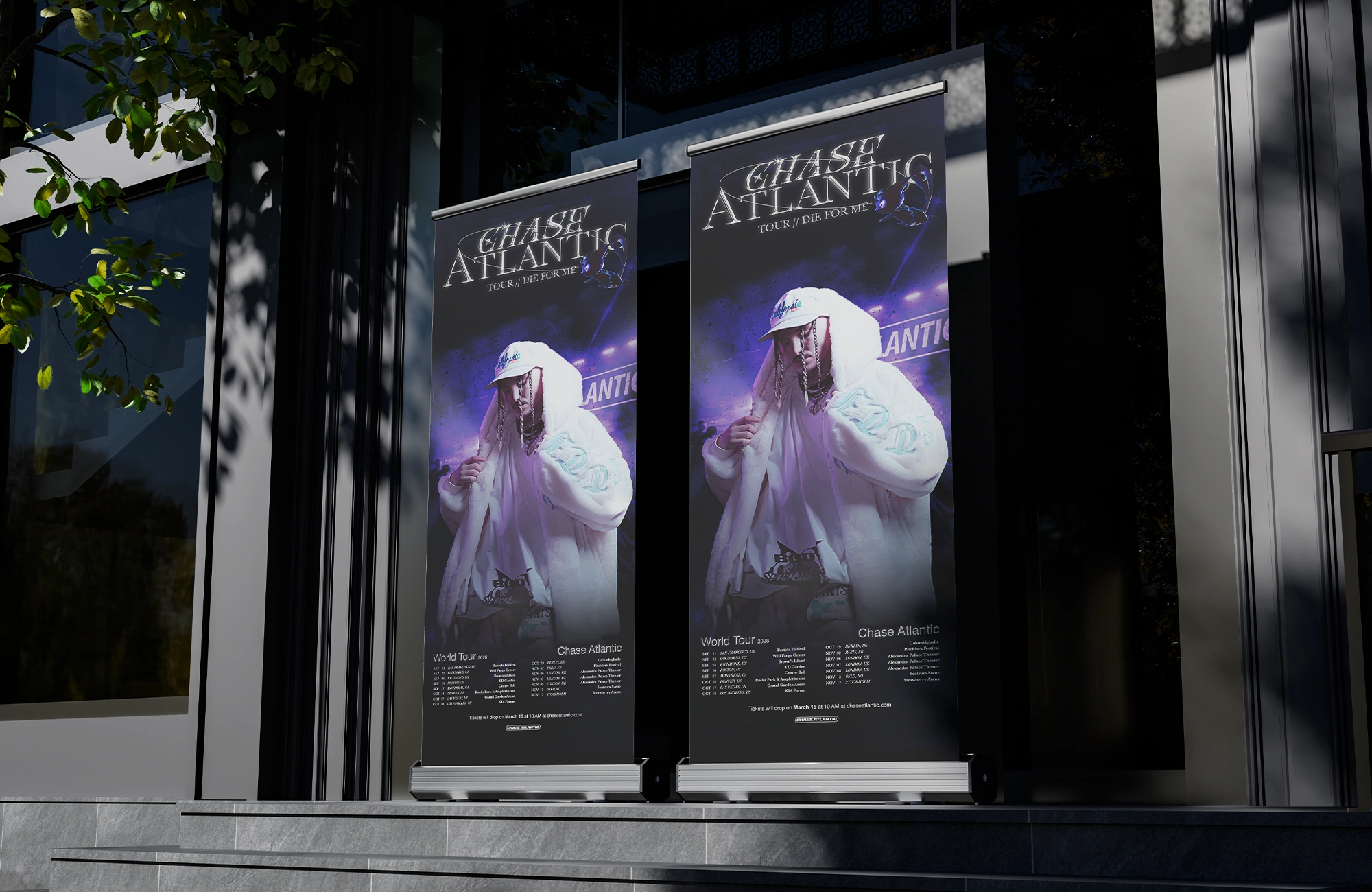Roll-up banner for Chase Atlantic-tour
