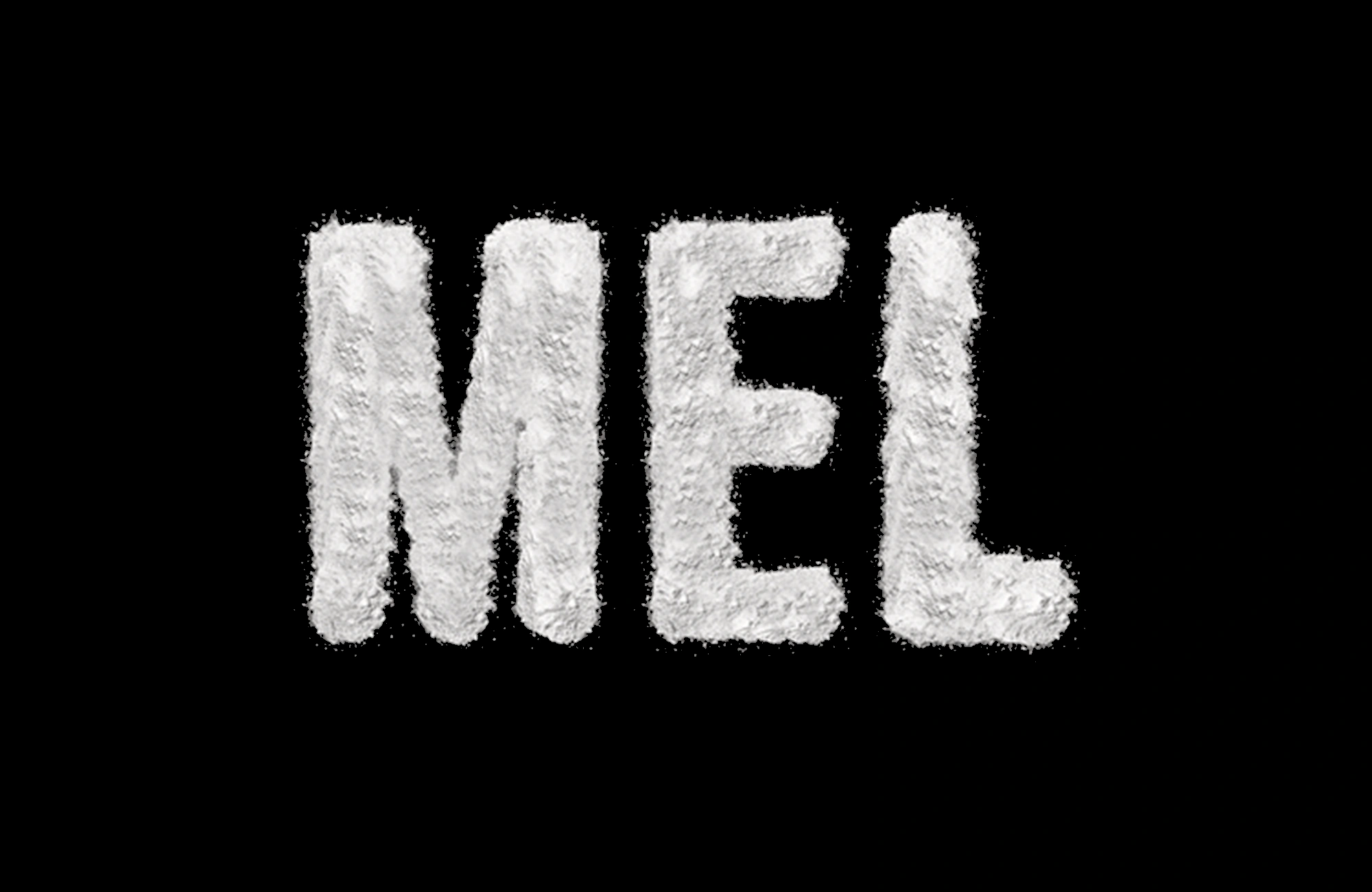 Første test med mel-logo