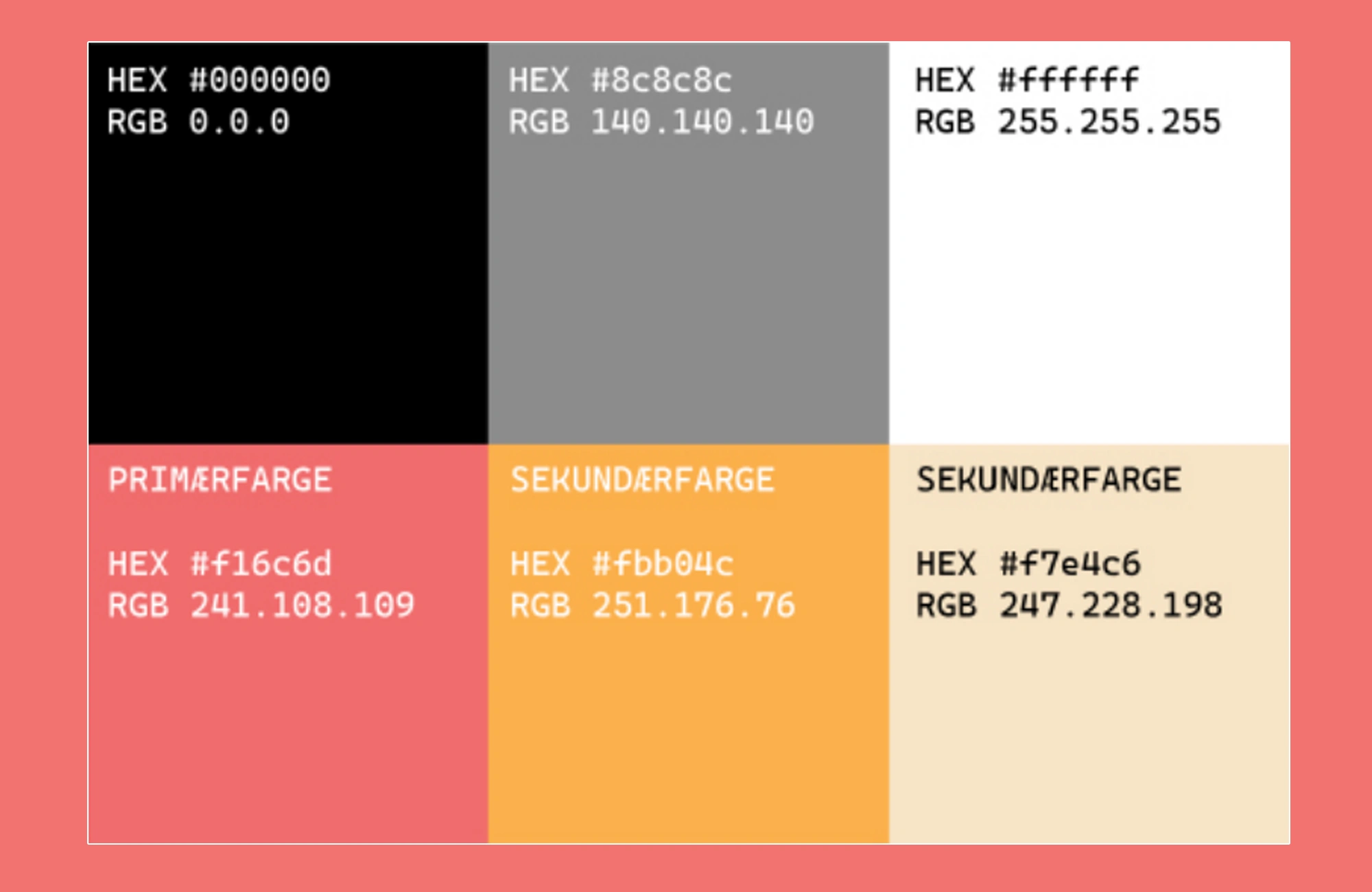 Fargepalett for identiteten