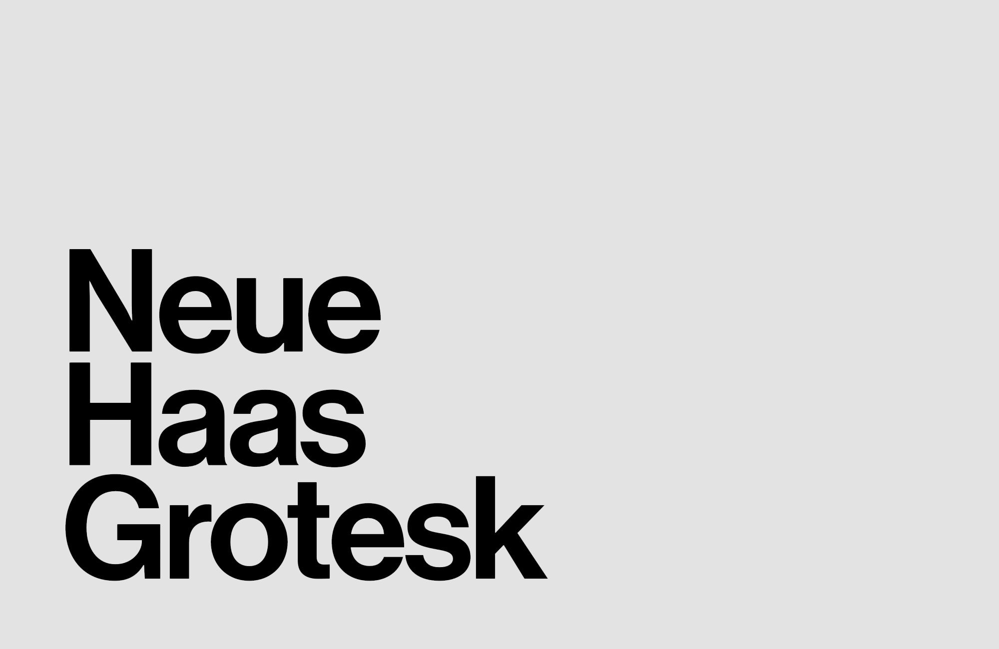 Bruk av Neue Haas Grotesk