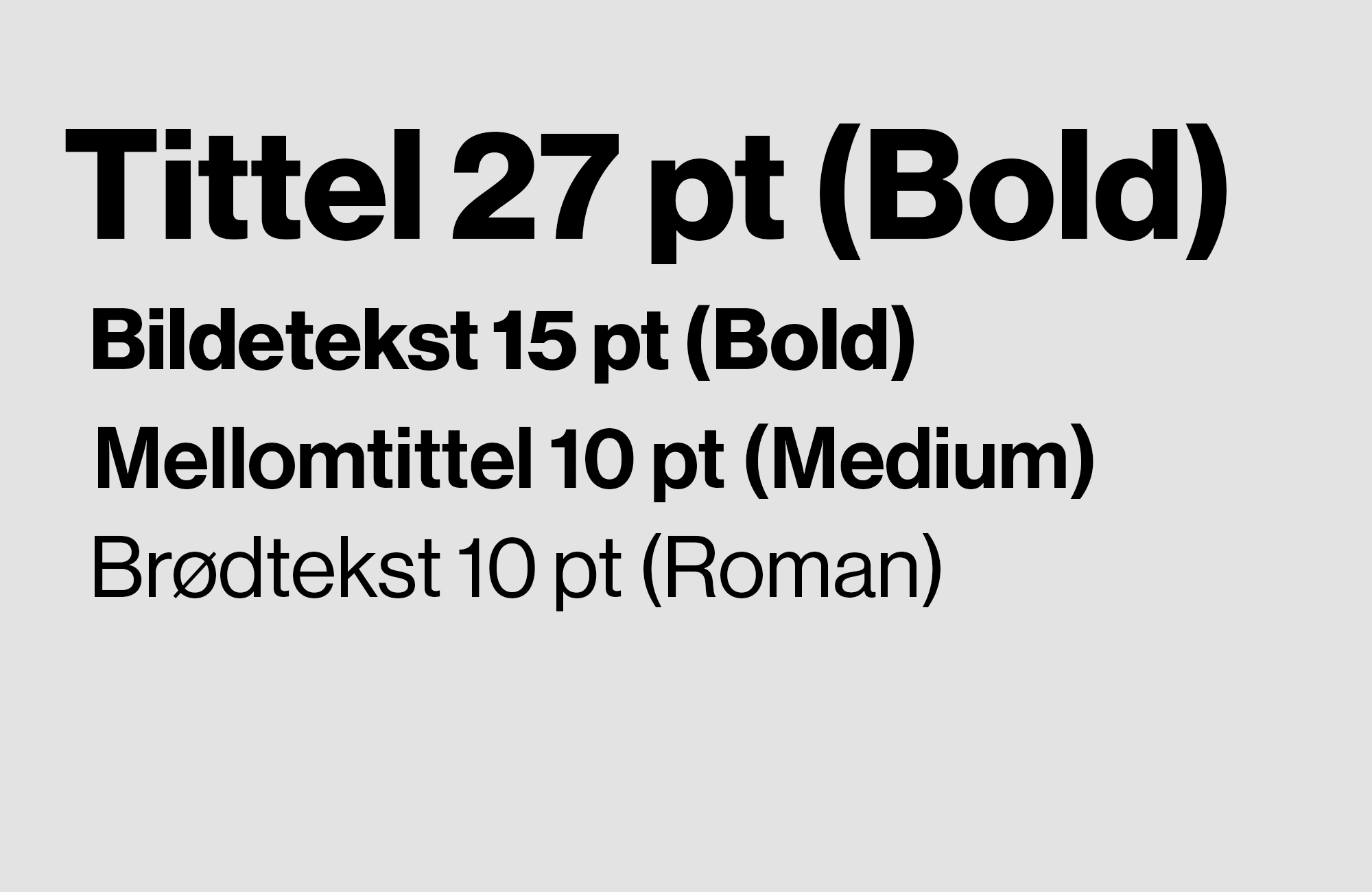 Bruk av Neue Haas Grotesk