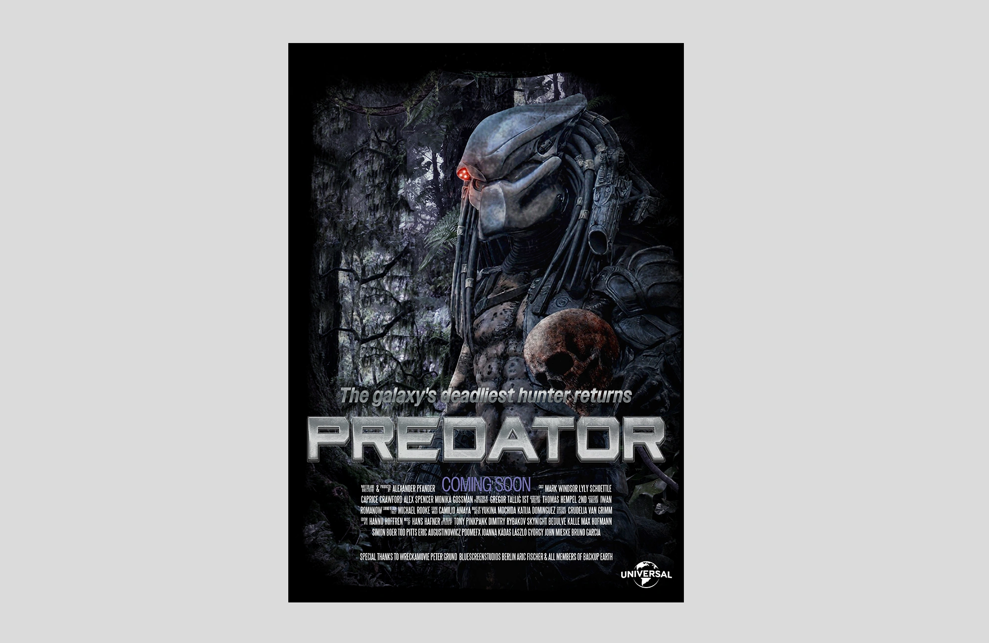 Første versjon av Predator-plakaten