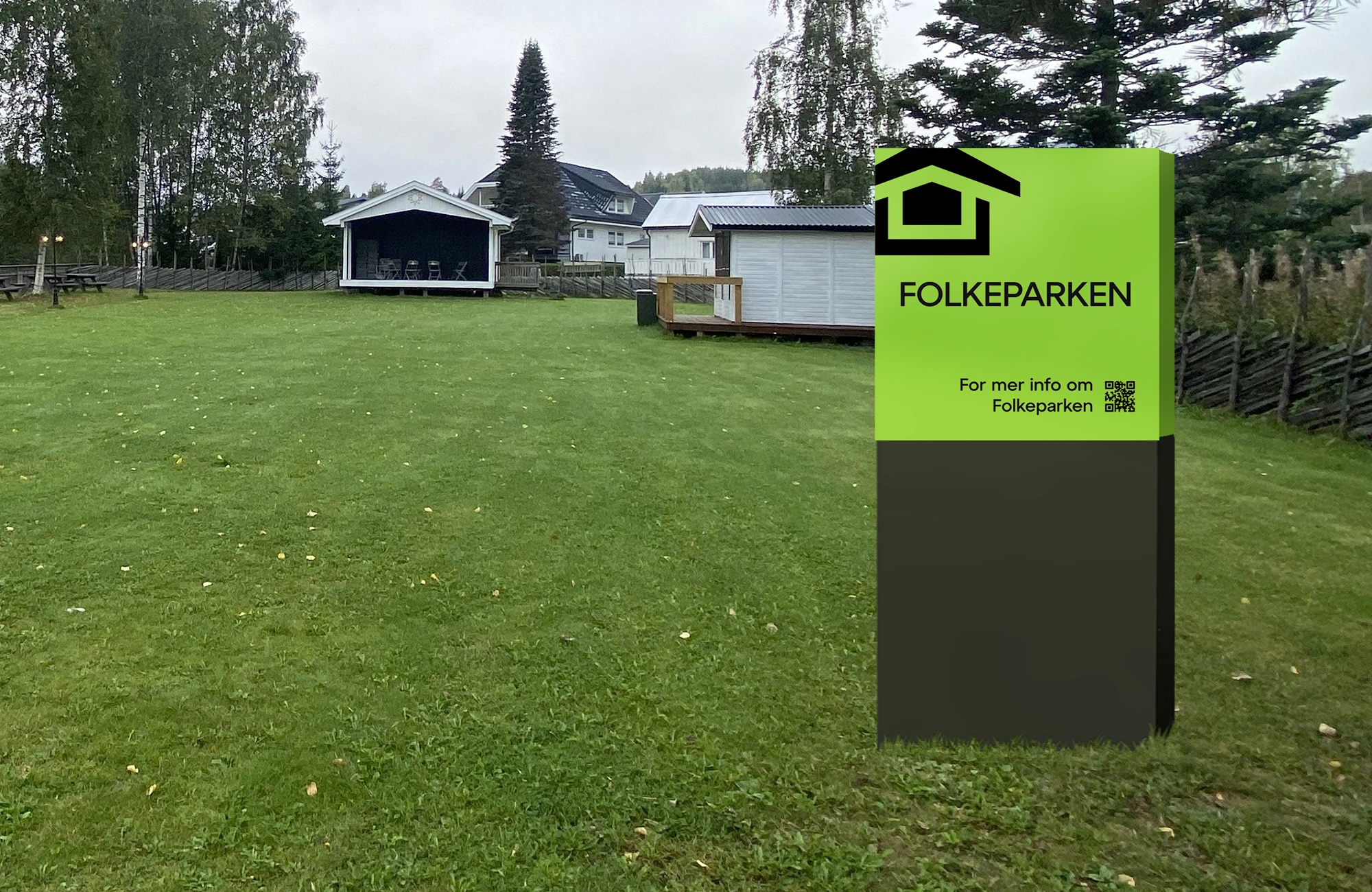 Stedsskilt for Opplev Hunndalen
